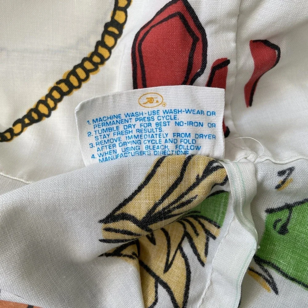 Cannon Western Cowboy Cowgirl Bar B Ranch Farm Rodeo Twin Size Sheet Set 1960's